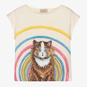 Gucci girls cat Tshirt Size 5